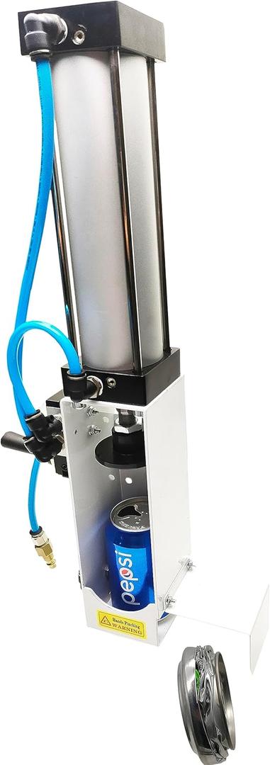 Auto Ejection Can Crusher Vertical Wall Mounted Can Crusher Heavy Duty Efficient Soda Beer Smasher, Eco-Friendly Recycling Tool for Aluminum Cans (Lever Valve)