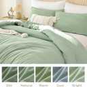 ROSGONIA Oversized Queen Comforter Sage Green, 3pcs (1 Green Comforter & 2 Pillowcases) Lightweight Oversized Queen Comforter Sets Bedding Blanket Quilts