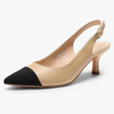 DREAM PAIRS Women's Kitten Heel Slingback Pointed Closed Toe Low Stiletto Heels Dress Bridal Elegant Wedding Pumps Shoes, 6.5