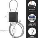 Cable Lock with 3 Keys | L 3.28ft(1m),D 1/6in(4mm) Adjustable Steel Cable Padlock | Aluminum Locks for Bikes, Gate, Lockers & Outdoor Gear | Weatherproof & Black
