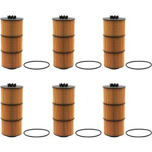 LF17800 Lube Filter, Pack of 6, Cartridge Oil Filter, for 2020 and Newer DD13, DD15 and DD16 Engines, Replaces LF17810, P582506, A4711800009, A4711800209, A4721842325, 19863920 (6PCS)