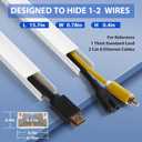 Cord Cover Wall Kit, TV Cord Hider for 1 Thick Cord, 157in Wire Covers for Cords, YCLYC Cable Hider for Wall Mount TV, Wall Cable Concealer, Cable Cover Cable Raceway 10 x L15.7, W0.78 H0.4 Grey