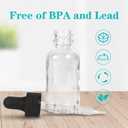 1 oz Dropper Bottle 48 Pack Clear Glass Boston Bottles 30ml with Eye Droppers Black Caps for Essential Oils, Perfume, Leak Proof Travel Bottles for Liquids