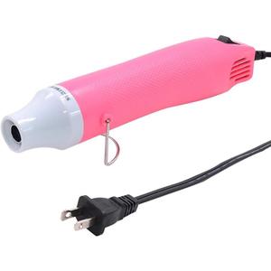 2 x Heat Gun, Hot Air Gun Tools Shrink Gun with Stand For DIY Embossing And Drying Paint Multi-Purpose Electric Heating Nozzle 300W 110V (Pink,White)