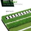 Golf Mat & Hitting Mat: 5.2 x 4ft, 6 x 4ft Practice Outdoor/Indoor 21 to 50mm Turf Mats with Ball Tray All-in-One Hitting Mats for Golf Practice, Perfect for Garage/Backyard