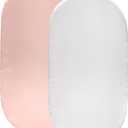 SiinvdaBZX 2 Pcs Satin Bassinet Sheets for Baby Girl, Silky Soft Bassinet Fitted Sheets for Hourglass, Oval & Rectangular Bassinet Mattress (Pink & White)