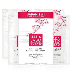 Hada Labo Tokyo Ultimate Anti-aging Facial Mask - 0.7 Oz 4Pcs