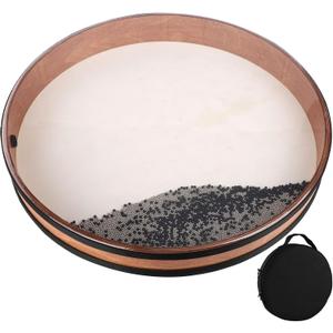 Ocean Drum 20 inch Large Size Goatskin Wave Drum with Beads, Bag, Sound Healing Instrument for Yoga Meditation Relaxation Sound Bath