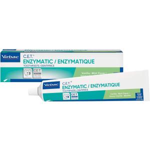 Virbac C.E.T. Enzymatic Toothpaste Eliminates Bad Breath by Removing Plaque and Tartar Buildup Best Pet Dental Care Toothpaste Vanilla Mint Flavor 2.5 Oz Tube