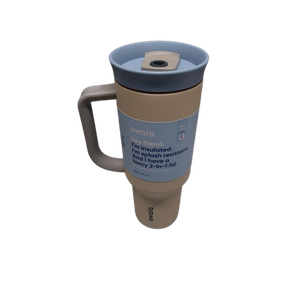 Owala Travel Tumbler SS 40oz Beige Blue Bottle
