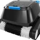 8streme Black Pearl Ultra Robotic Pool Cleaner Battery-Powered Inground Vacuum for Pools Up to 10 Ft Deep Wall Climber 150 Min Runtime 7 Quart Top Load Filter 