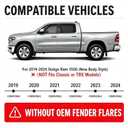 Mud Flaps for 19-24 Dodge Ram 1500 (New Body) w/o OEM Fender Flares