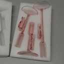 Mumufy 3 Pcs Pink Bow Glass Candlestick Holders Coquette Candle Holders Romantic Pink Bow Decorations for Wedding Bridal Shower Coquette Birthday Mother's Day Candlesticks Taper Candles