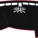 Car Dashboard Cover Mat Compatible for Kia Sportage 2017-2022, Protective Polyester Red Center Console Interior Trim Dash Board Mat