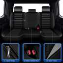 AOMSAZTO Car Seat Covers Full Set Fit for Dodge RAM 2002-2025 2026 1500 2500 3500 Truck Pickup Crew Quad Cab with Curved Bench, Black