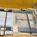 Amazon Basics Portable TV Dinner 4-Pack Rectangular Folding Tray Table with Storage Rack, Black, 15" x 19" x 26"