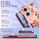 for Moto G Stylus 5G 2024 Case Women - Cute Girls Phone Cover Girly Aesthetic Design Floral Flower Heavy Duty Protective Shockproof Military Grade for Motorola Moto G Stylus 5G 2024 Cases