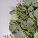 Eucalyptus Wreaths for Front Door 22", Handmade Green Leaves Wreath for Summer, Spring and All Seasons, Greenery Floral Wreath for Wall and Outside