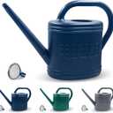2 Gallon Watering Can, Outdoor Watering Can for Plants, Garden Water Can with Removable Long Spout and Stainless Steel Sprinkler Head, Large Water Can for Greenhouse (Dark Blue, 2 Gallon)