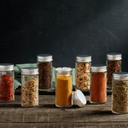 Mason Craft & More 8-Piece Glass Spice Jars with Metal Lids