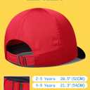 GADIEMKENSD Kaleidoscope Pattern Baseball Cap, Color Blocking, UV Protection, Breathable, for Boys and Girls (2-5T, Black Red)