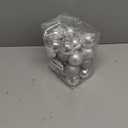 Christmas Ball 24ct 1.57 Inches Silver Mini Xmas Hanging Ornaments for Trees Wreath Garland Wedding Party Home Office Shop Decorations