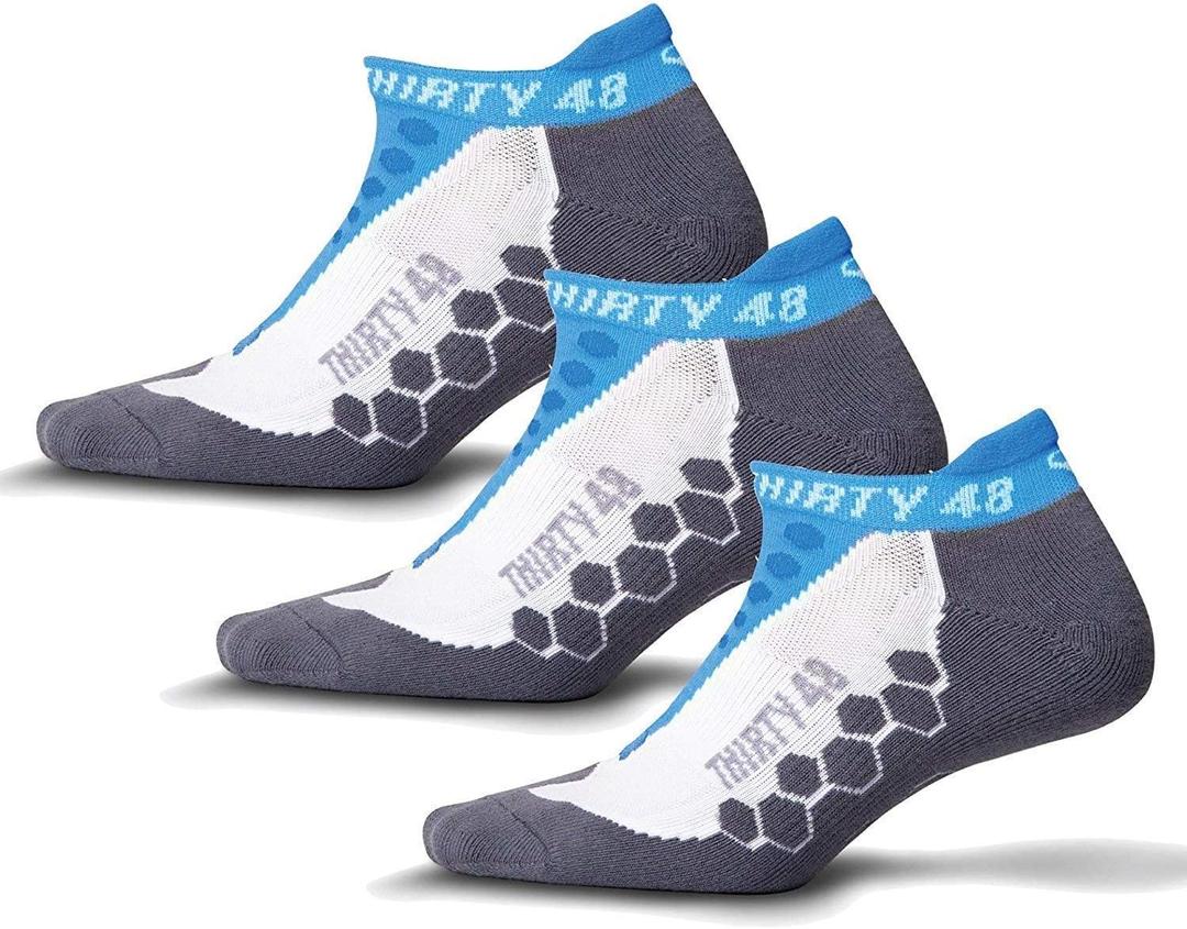 Thirty48 Running Socks for Men and Women Features Coolmax Fabric That Keeps Feet Cool & Dry - 1 Pair or 3 Pairs (Small)