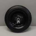 14.5D x 3.2W Flat-free Solid Tire and Wheel with 3/4 & 5/8 Bearing 3" -6" Centered Hub for Yard Cart Garden Wagon