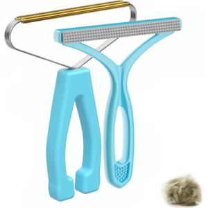 Pet Hair Remover, Dog and Cat Hair Remover, Wool Hair Remover, Carpet Rake for Pet Hair Removal, Carpet Rake, Pile Brush, Hand Shaver for Carpets, Car Cushions, Sofas, Pet Beds, Furniture & Rug (Blue)