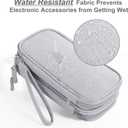 Bevegekos Electronics Accessories Organizer Pouch Bag, Designed for Power Adapter/Charger/Cables/Mouse, for Travel (Light Grey)