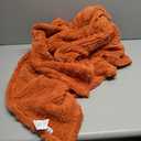 Home Fall Throw Blanket for Couch or Bed - 3D Stripe Jacquard Decorative Fleece Blankets - Cozy Soft Lightweight Fuzzy Flannel Blanket Suitable for All Seasons(50"×60",Orange)