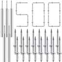 Yaocom 500 Pieces Double-Head Skirting Thread Seamless Nails Non-Marking 2 Sided Invisible Special Hidden Nails with 5 Installation Barrels for Skirting