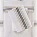 Woolrich Cotton Sheet Set Cottage Charms Print, 100% Cotton Flannel Sheets Warm & Fuzzy Bedding Set Queen Size Sheets, Fitted Pocket Fits Up to 14" Mattress, Queen Tan Plaid 4 Piece