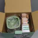 SUSTEAS Rotary Cheese Grater with Handle - Vegetable Shredder with 5 Well-designed Blades & Strong Suction Base,Round Mandoline Slicer & Food Chopper for Kitchen,with Blade Storage Box(Retro Green)