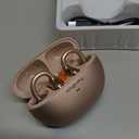 Kinglucky Upgraded Clip-On Earbuds Bluetooth 6.0 Wireless Headphones Open Ear Buds Comfortable Fit & Crystal-Clear Sound, 50H Playtime for Women & Kids Ideal for Small Ears, Sports, Glasses Rose Gold