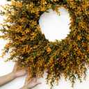 28'' Large Full Boxwood Wreath for Front Door Porch Window（Orange）
