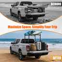 Extendable Truck Ladder Rack, Non-Drilling, 800 lb Capacity