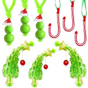 Bmmff 30Pcs Christmas Crafts for Kids Adults,Christmas Beaded Ornament Kit Decor DIY Accessories for Xmas Tree Decorations Holiday Party Supplies Decorations