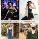Scarlet Darkness Corset Tops for Women Renaissance Underbust Corset Boned Lace Up Corsets (Black, M)