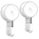 LUXEAR Heavy Duty Waterproof Shower Hooks 2 Pack - Suction Hook, No Drill Damage-Free Removable Reusable Wall Hooks for Bathroom Kitchen Towel Bathrobe Loofah Shower Hooks (Max Load 11LB/5KG)​