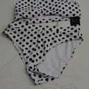 YACUN Women's High Waisted Bikini Swimsuit Two Piece Strapless Bandeau Cheeky Bathing Suits (X-Large)