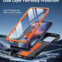 FNTCASE for Moto-G 2026/2025 Case: for Motorola Moto G Play 2026 5G Military Grade Drop Proof Protection Cover with Kickstand | Matte Textured Rugged Shockproof TPU | Protective Phone Case Orange