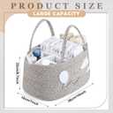 Clouds and Balloon Baby Diaper Caddy Organizer, Cloud Nursery Decor Nursery Storage Bin Basket for Baby Shower Cotton Rope Portable Diaper Bag for Changing Table, Newborn Birthday Party Gift