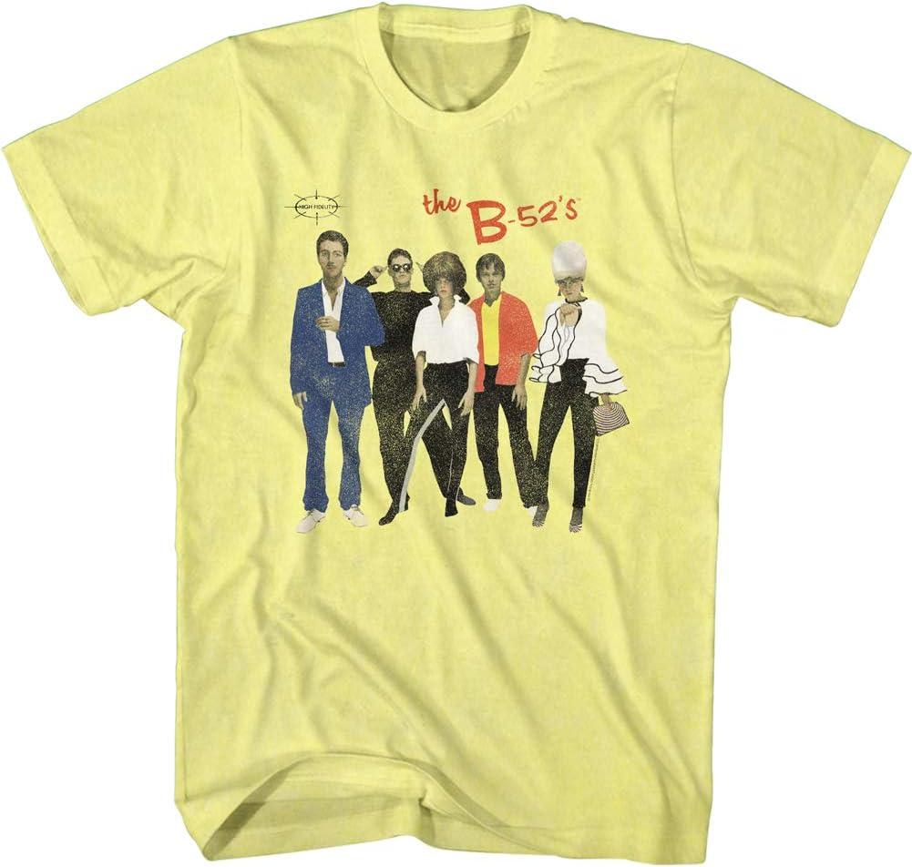 American Classics The B52s Band Retro Band Photo Adult Short Sleeve T-Shirt Graphic Tee (Small)