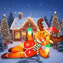 Capoda 10 FT Lounging Reindeer Inflatable Decorations Outdoor, Large Christmas Laying Elk Yard Decoration Blow up Christmas Reindeer with Built-in LED Lights for Holiday Winter Yard Lawn Garden Decor