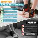 2-Pack Ankle Heating Pad, Cordless Ankle Massager with Heat, Heated Wraps for Foot & Ankle, 3 Heat & Vibration Settings, Auto Shut-Off, Gifts for Women Men