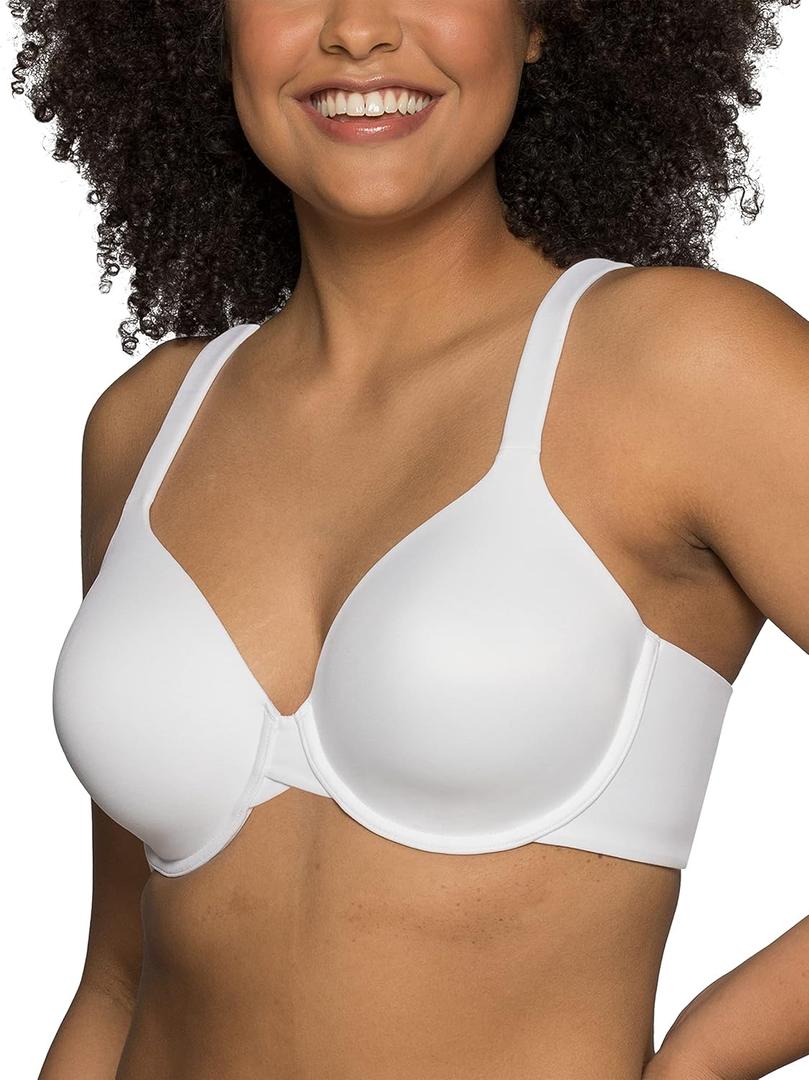 Vanity Fair Women's Light Lift Bra: Comfort Straps & No Poke Underwire (38DD, Back Smoothing (78349) - White)