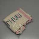 Mahjong Canvas Bag Embroidered American Mahjong Set Incl Tiles Bag and Racks & Pushers Drawstring Bags(Light Pink)