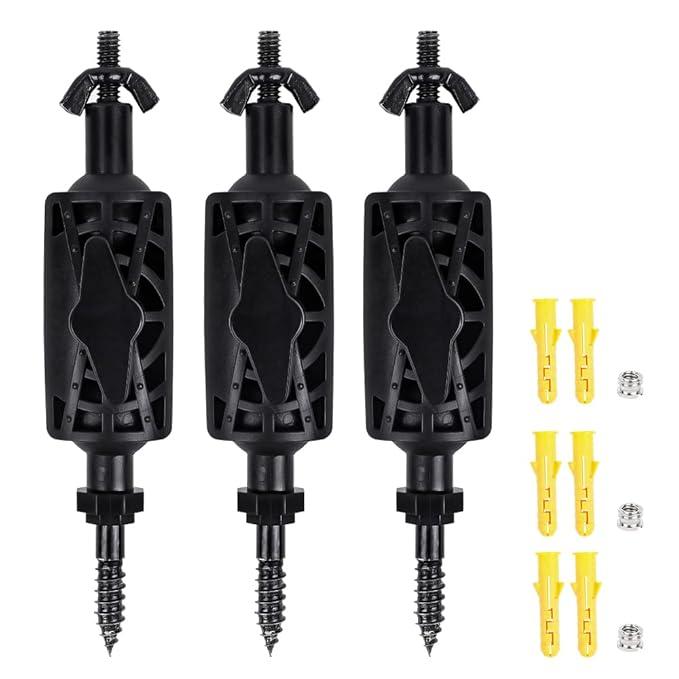 WILDGAMEPLUS Metal Mount Base for CCTV IP Cameras 1/4 inch Fast Tree Mount Bracket Trail Camera Solar Panel Night Vision Wall Holder Mounting WG-3CS07