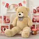 MorisMos Big Teddy Bear, 55inch Large Teddy Bear Plush, Lifesize Stuffed Animals Gifts for Girlfriend, Boyfriend, Brown